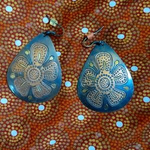 Copper Teardrop Earrings